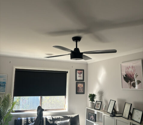 Ceiling fan installation in a residence in Canberra