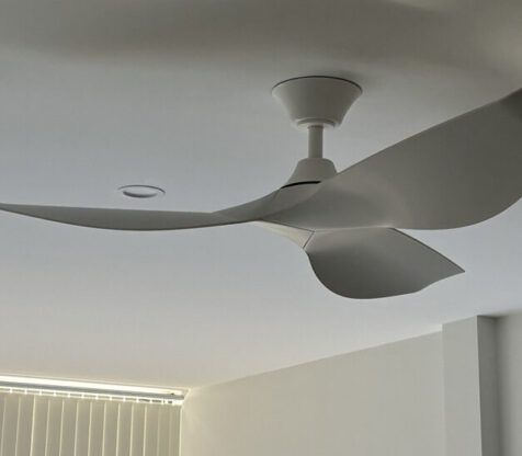 Ceiling fan installation in a residence in Canberra